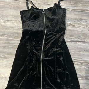 Elegant Black Velvet Dress